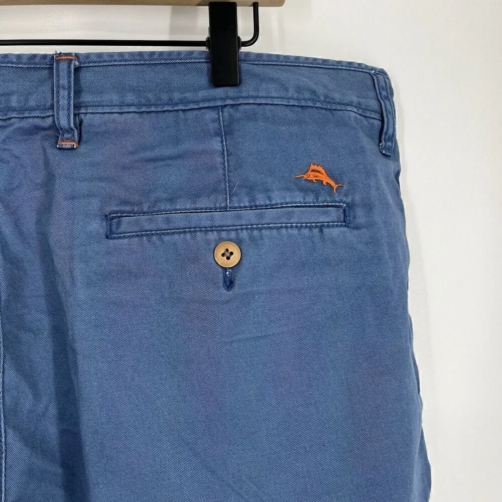 Tommy Bahama Chino Shorts Size 40 Mens Blue Relax Cotton Beach Preppy Golf Solid
